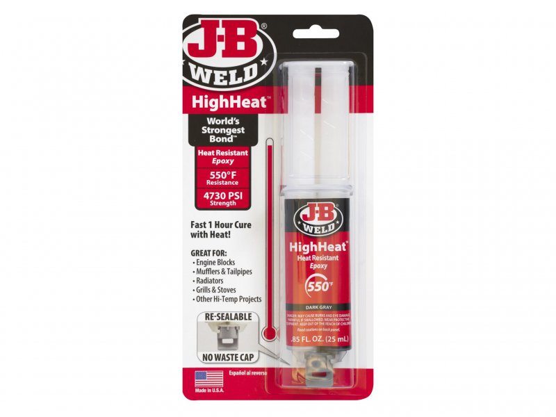 J-B Weld HighHeat Epoxy Syringe 25ml Main Image