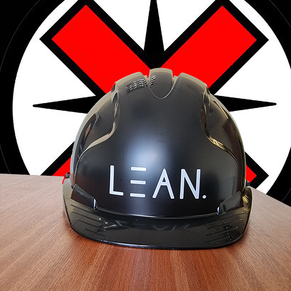 LEAN BRANDED EVO 2 Mid Peak Vented Helmet - Slip Ratchet Black