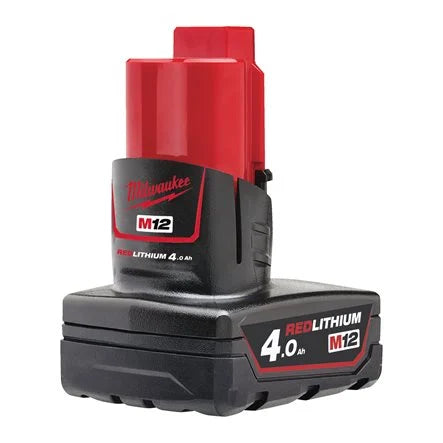 Milwaukee M12B4 12V 4.0Ah Red Lithium-Ion Battery