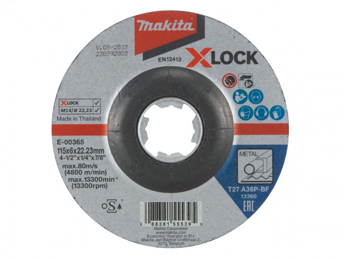 Makita E-00365 115mm X-Lock A36P Grinding Disc