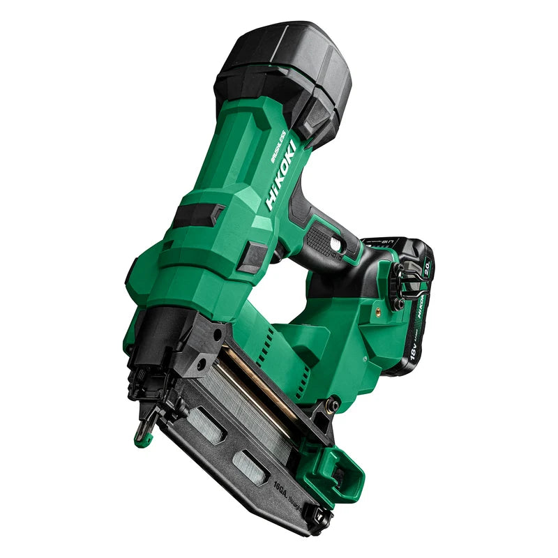 Hikoki 18V 16GA Brushless Straight Finish Nailer Kit - with 2 x 2.0Ah Li-Ion