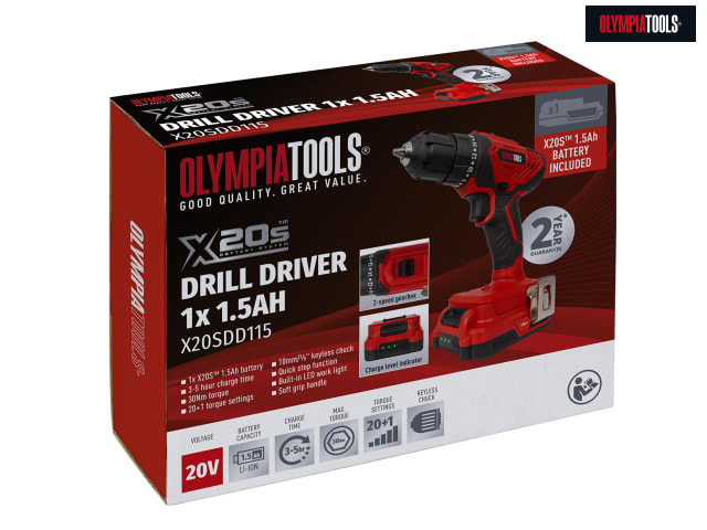 Olympia Power Tools X20S Drill Driver 20V 1 x 1.5Ah Li-ion