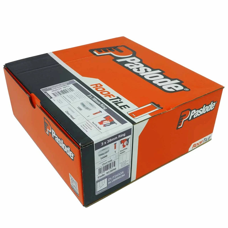 Paslode 38mm x 3mm Aluminium Rg Nails -  1000 + 1 Fuel Cell