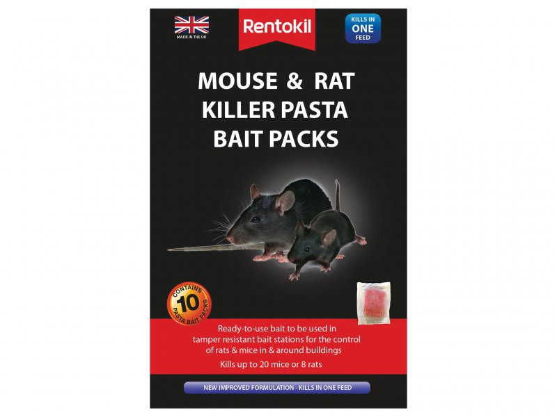 Rentokil Mouse & Rat Killer Pasta Bait Packs 10 Sachets Main Image