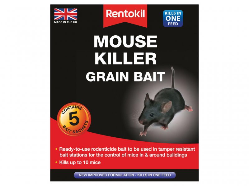 Rentokil Mouse Killer Grain Bait  Pack of 5 Main Image