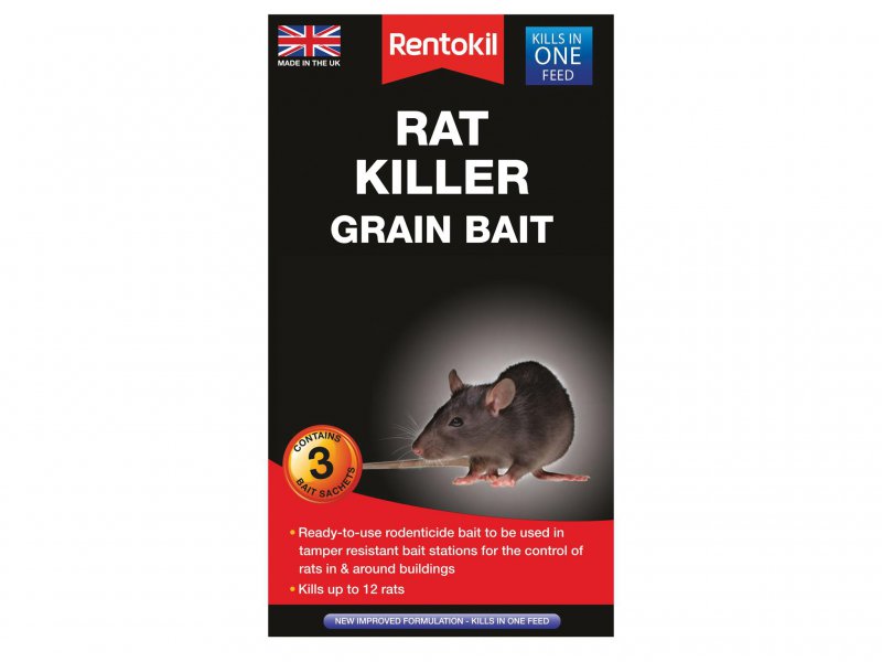 Rentokil Rat Killer Grain Bait Pack of 3 Sachets Main Image