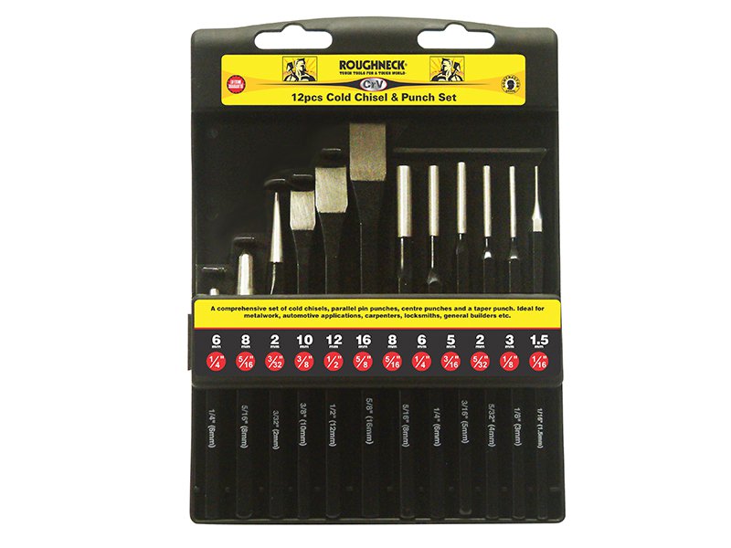 Roughneck Punch & Chisel Set, 12 Piece