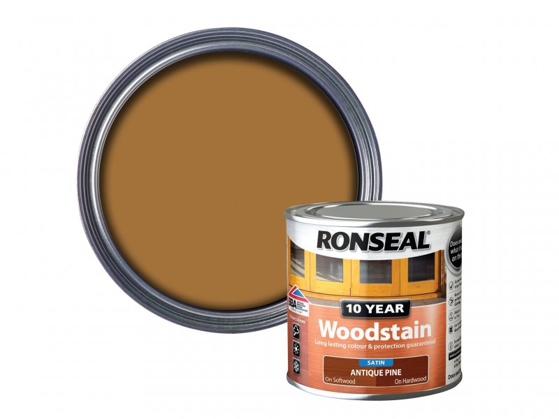 Ronseal 10 Year Woodstain Antique Pine 250ml Main Image