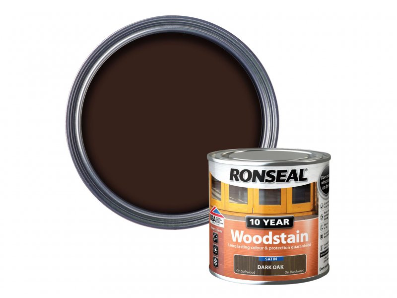 Ronseal 10 Year Woodstain Dark Oak 250ml Main Image