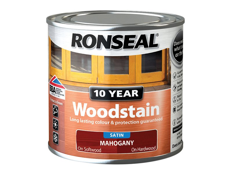 Ronseal 10 Year Woodstain Mahogany 250ml Main Image