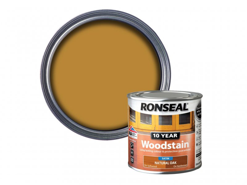 Ronseal 10 Year Woodstain Natural Oak 250ml Main Image