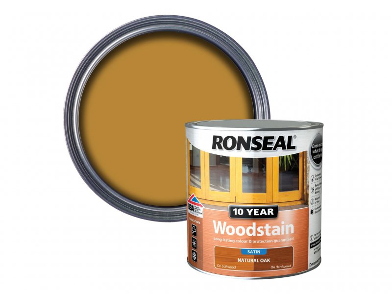 Ronseal 10 Year Woodstain Natural Oak 2.5 Litre Main Image
