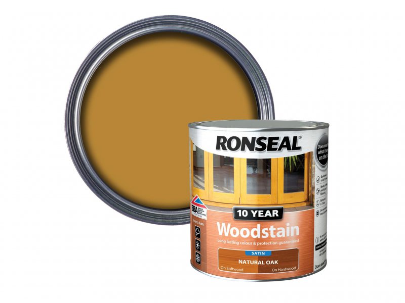 Ronseal 10 Year Woodstain Natural Oak 750ml Main Image
