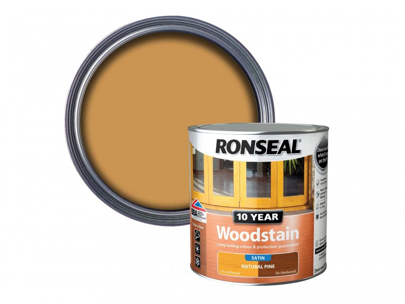 Ronseal 10 Year Woodstain Natural Pine 2.5 Litre Main Image