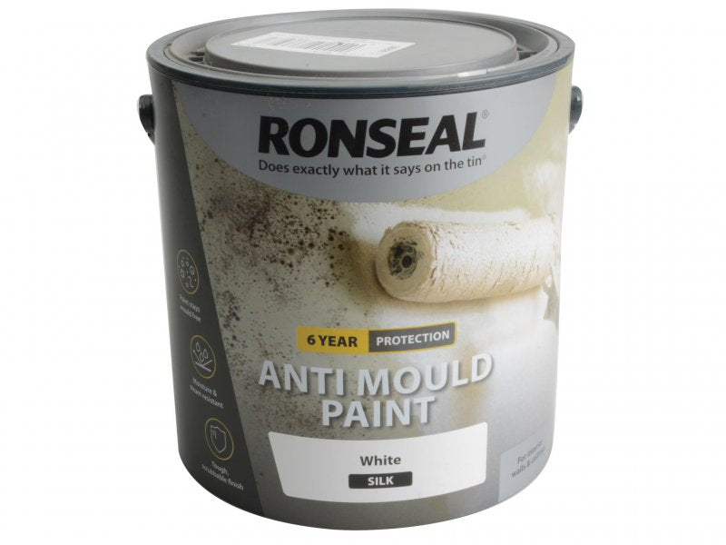 Ronseal Anti Mould Paint White Silk 2.5 Litre