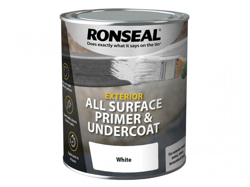 Ronseal All Surface Primer & Undercoat Exterior, White 750ml