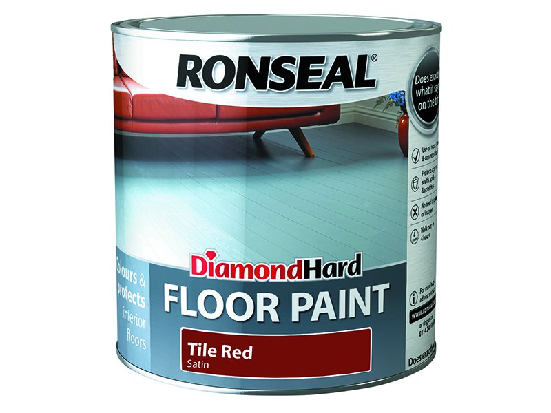 Ronseal Diamond Hard Floor Paint Tile Red 2.5 Litre Main Image