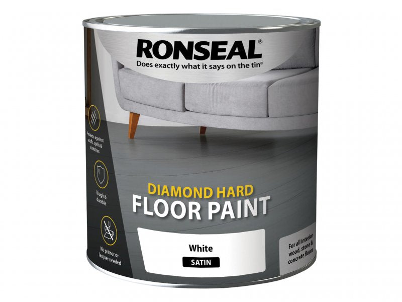 Ronseal Diamond Hard Floor Paint White 2.5 Litre Main Image
