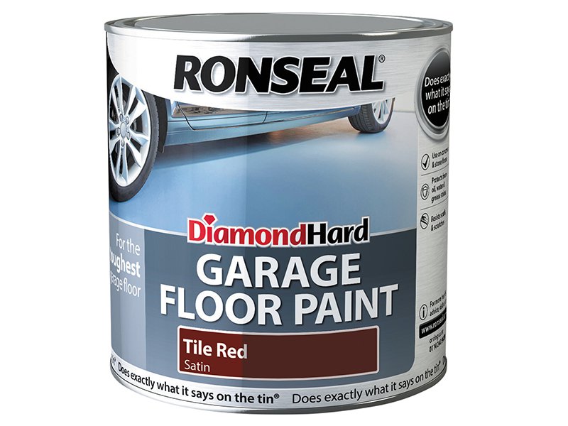 Ronseal Diamond Hard Garage Floor Paint Tile Red 2.5 Litre Main Image