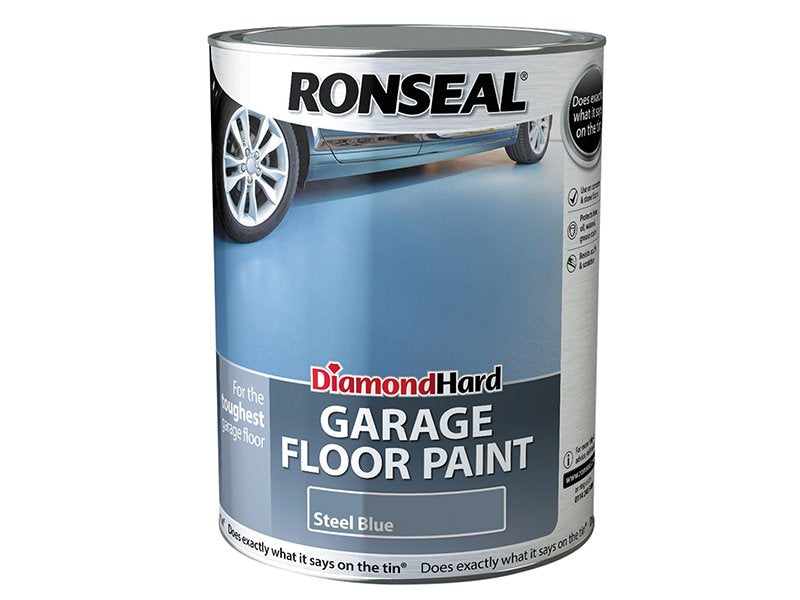 Ronseal Diamond Hard Garage Floor Paint Steel Blue 5 Litre Main Image