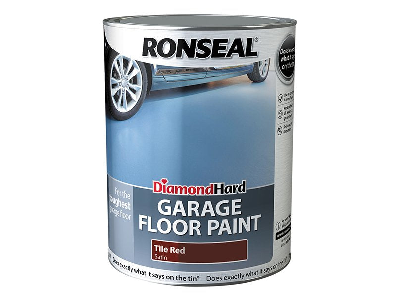 Ronseal Diamond Hard Garage Floor Paint Tile Red 5 Litre Main Image
