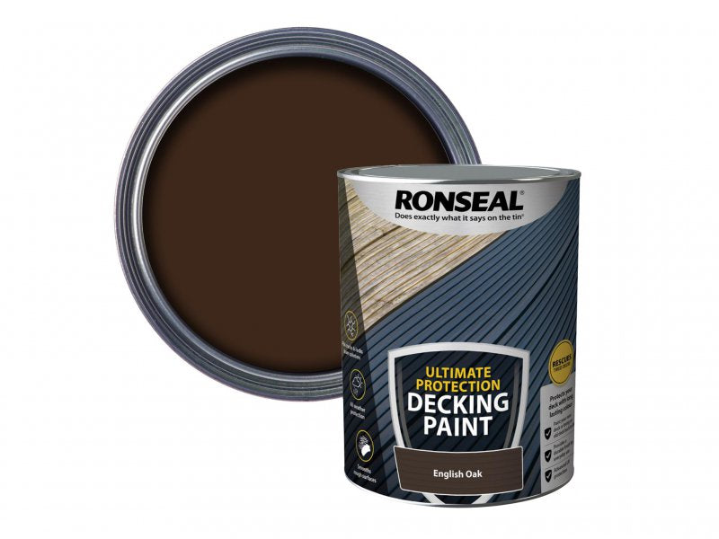 Ronseal Ultimate Protection Decking Paint English Oak 5 litre Main Image