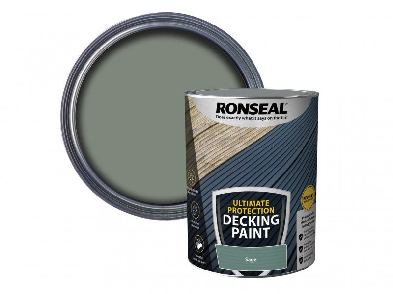 Ronseal Ultimate Protection Decking Paint Sage 5 litre Main Image