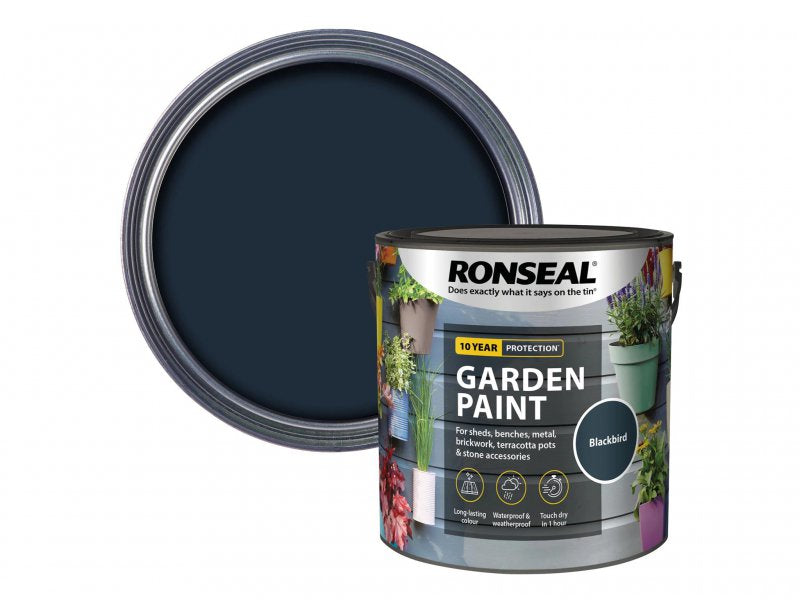 Ronseal Garden Paint Black Bird 2.5 Litre Main Image