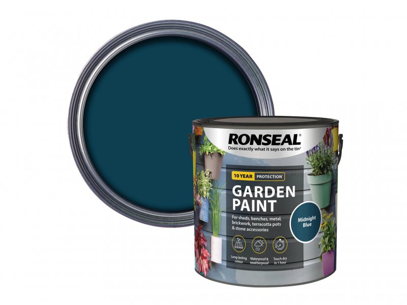 Ronseal Garden Paint Midnight Blue 2.5 Litre Main Image