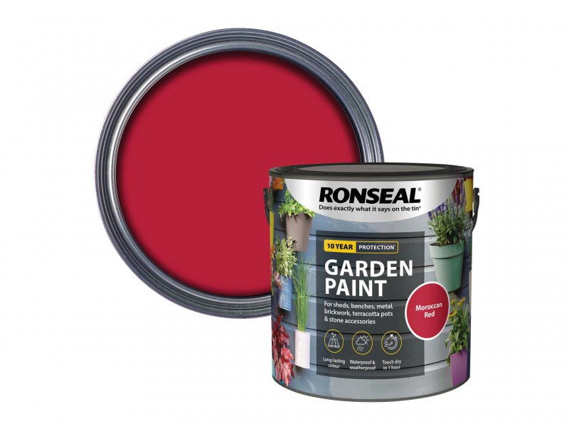 Ronseal Garden Paint Moroccan Red 2.5 litre Main Image