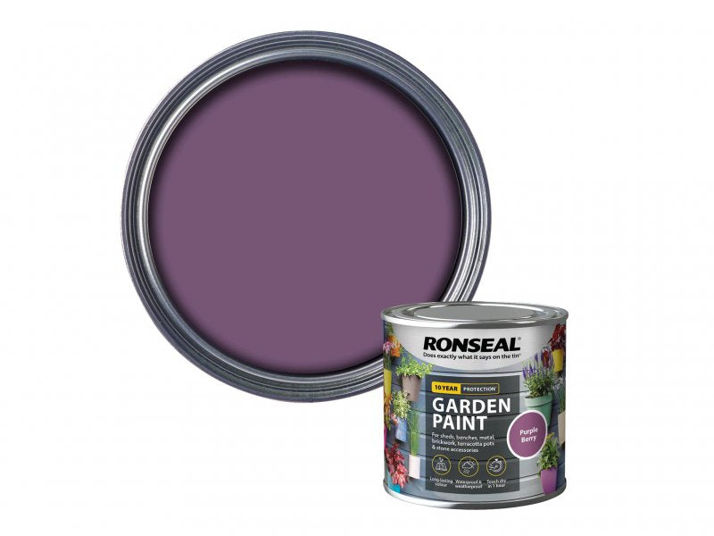 Ronseal Garden Paint Purple Berry 250ml Main Image