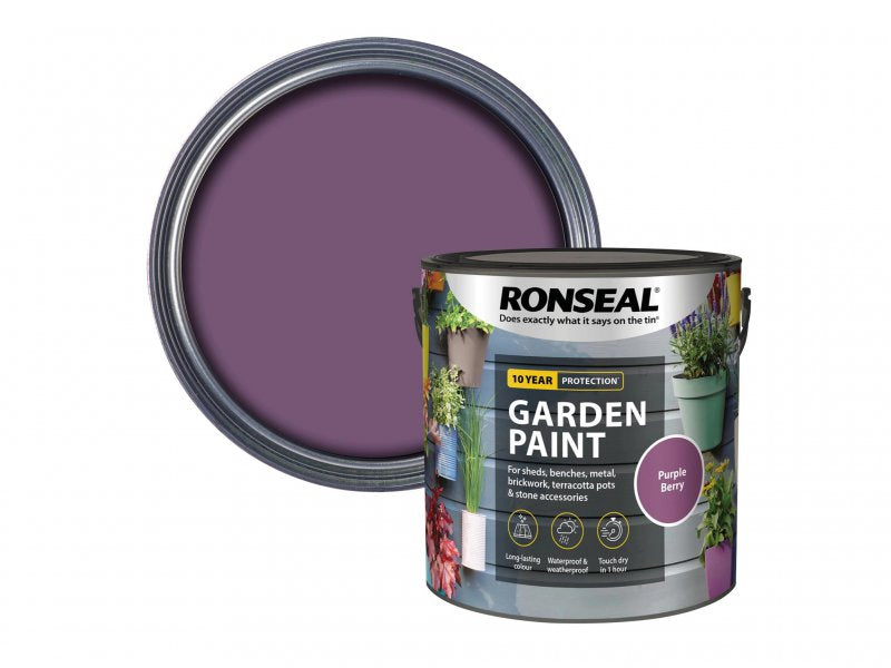 Ronseal Garden Paint Purple Berry 2.5 Litre Main Image