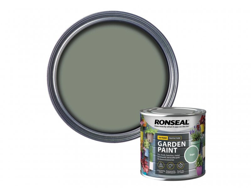 Ronseal Garden Paint Sage 250ml Main Image