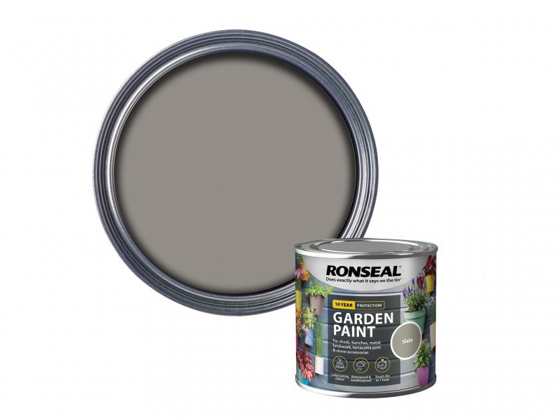 Ronseal Garden Paint Slate 250ml Main Image