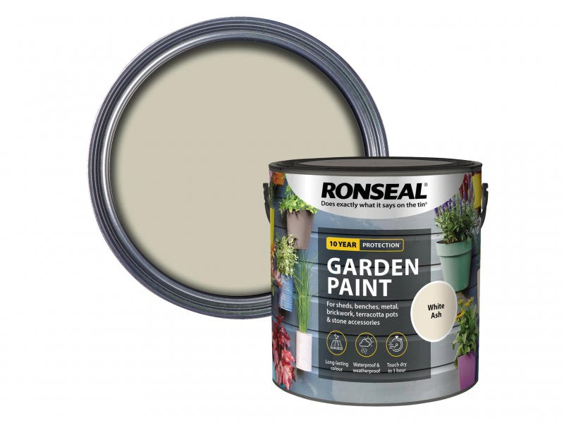 Ronseal Garden Paint White Ash 2.5 Litre Main Image