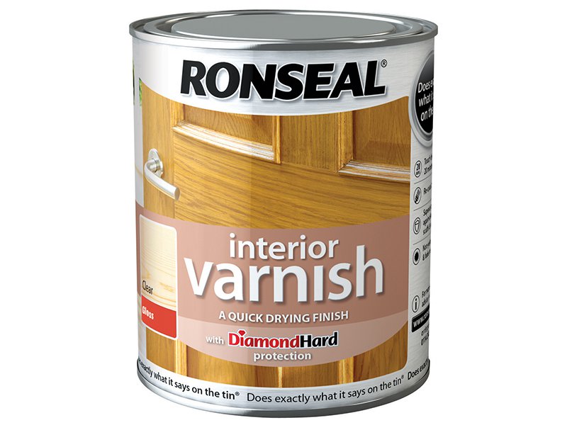 Ronseal Interior Varnish Quick Dry Gloss Clear 250ml Main Image