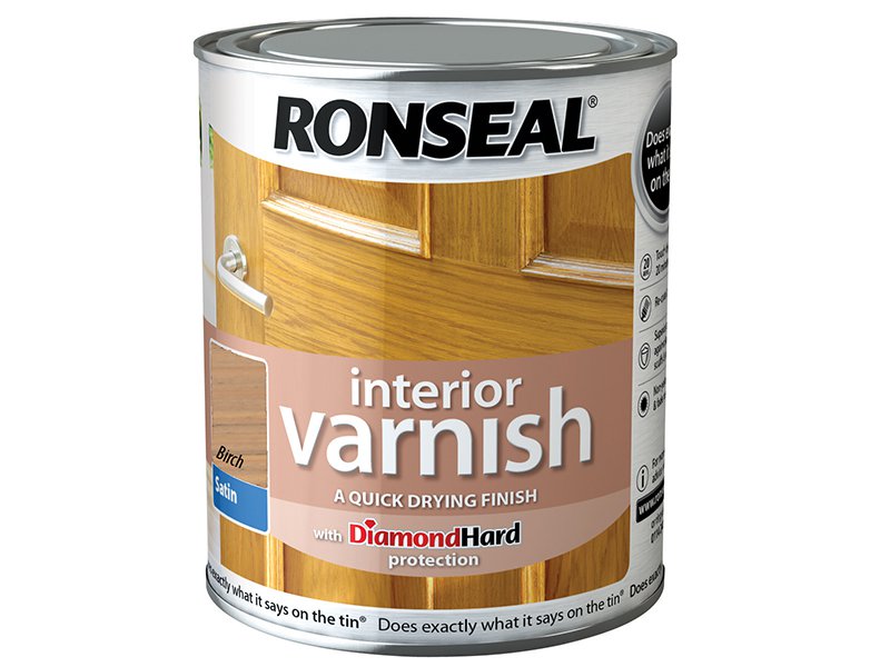Ronseal Interior Varnish Quick Dry Satin Birch 250ml Main Image
