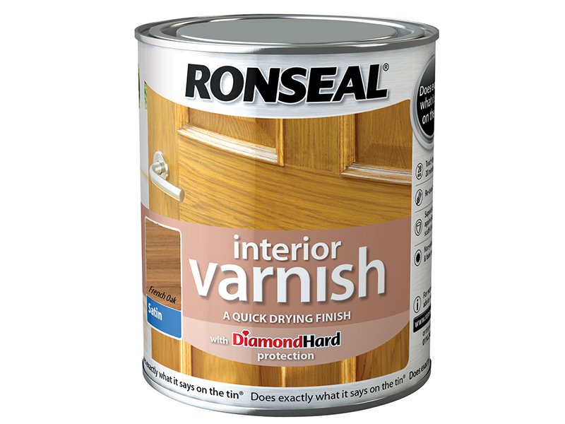 Ronseal Interior Varnish Quick Dry Satin French Oak 250ml Main Image
