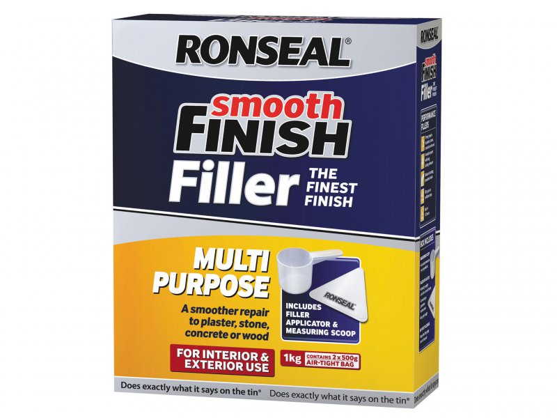 Ronseal Smooth Finish Multi Purpose Interior Wall Powder Filler 1Kg