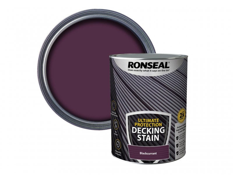 Ronseal Ultimate Protection Decking Stain Blackcurrant 5 litre Main Image