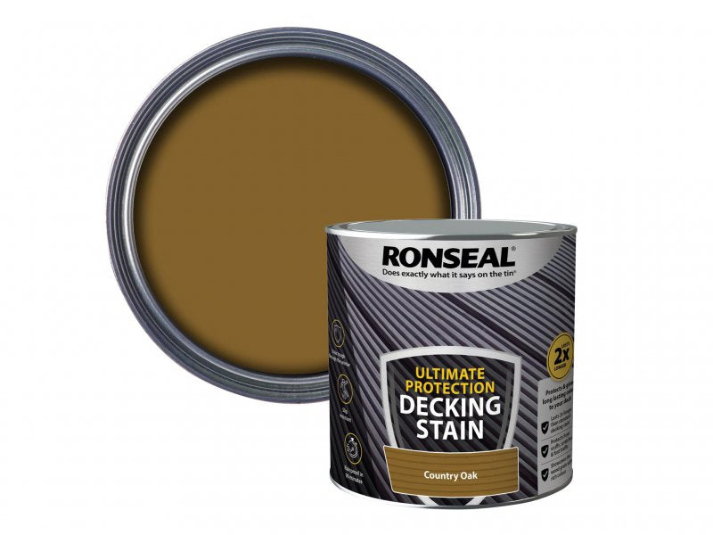 Ronseal Ultimate Protection Decking Stain Country Oak 2.5 litre Main Image