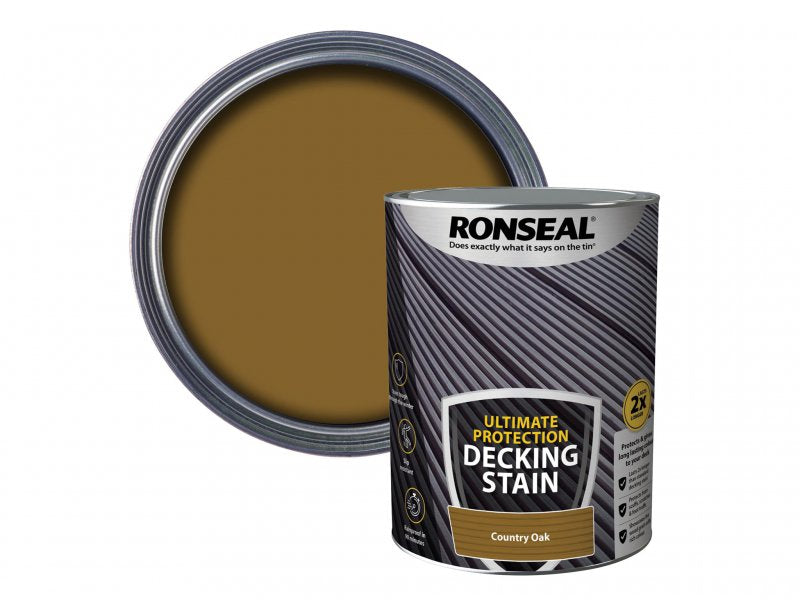 Ronseal Ultimate Protection Decking Stain Country Oak 5 litre Main Image