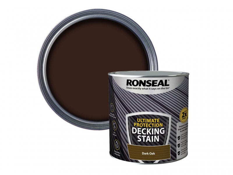 Ronseal Ultimate Protection Decking Stain Dark Oak 2.5 litre Main Image