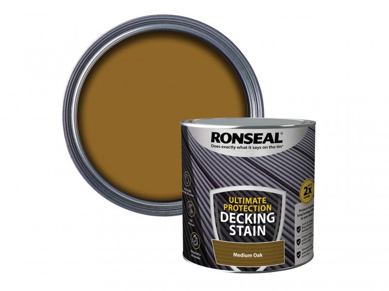 Ronseal Ultimate Protection Decking Stain Medium Oak 2.5 litre Main Image