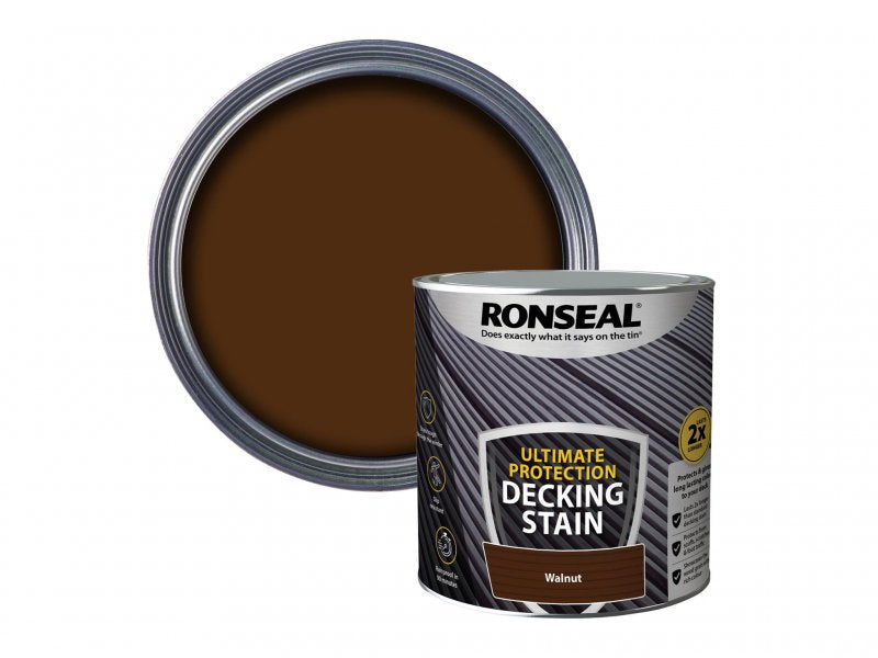 Ronseal Ultimate Protection Decking Stain Walnut 2.5 litre Main Image