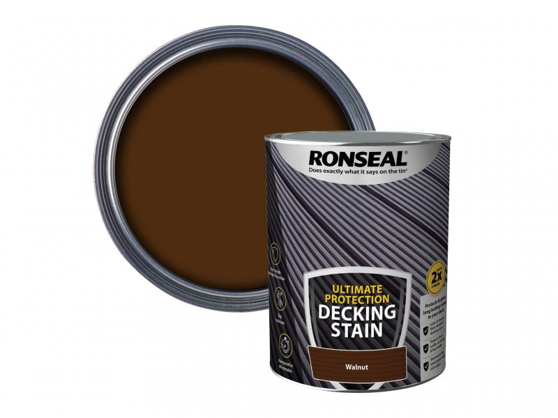 Ronseal Ultimate Protection Decking Stain Walnut 5 litre Main Image