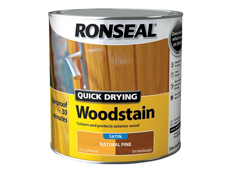 Ronseal Woodstain Quick Dry Satin Natural Pine 2.5 Litre Main Image