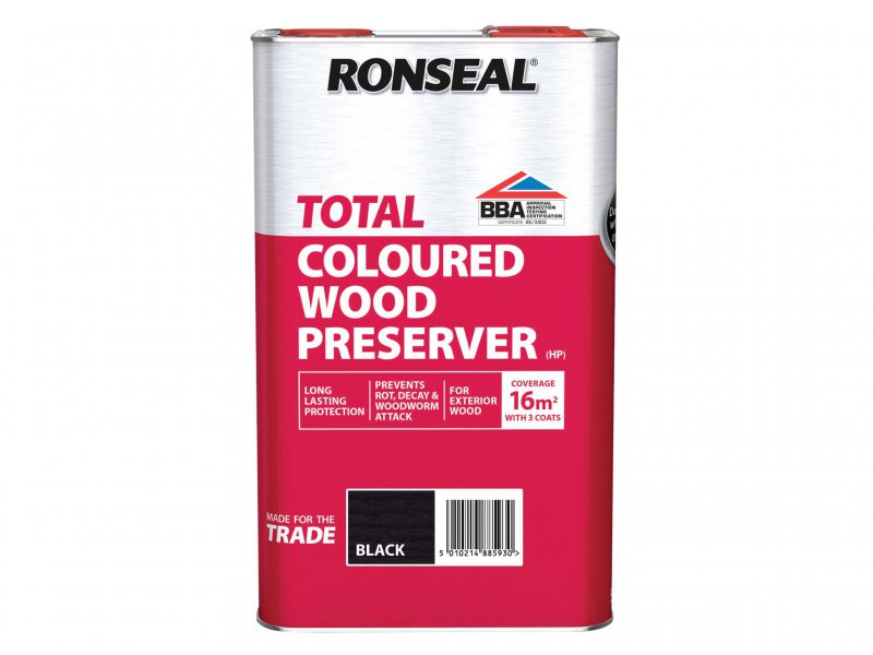 Ronseal Trade Total Wood Preserver Black 5 litre Main Image