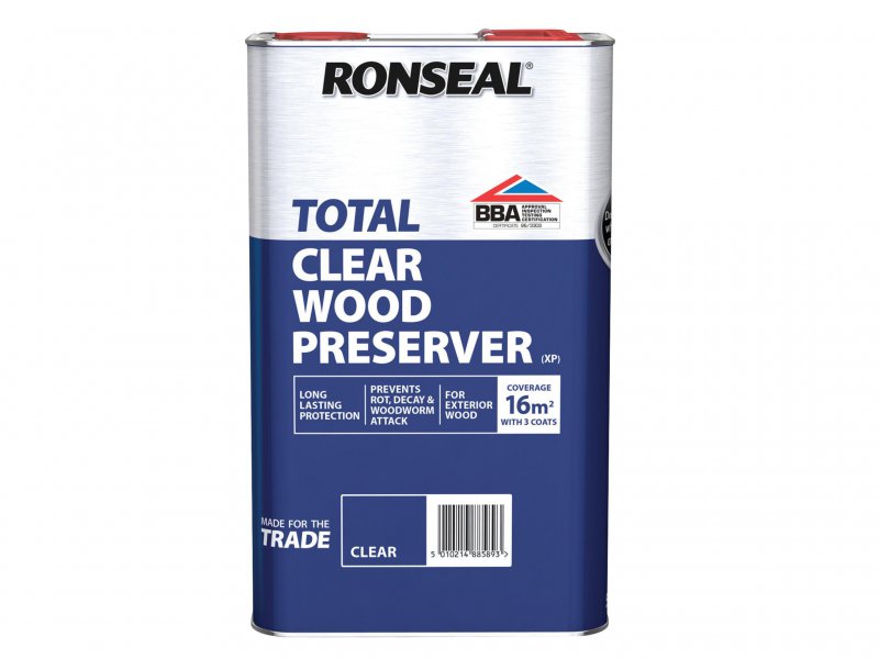 Ronseal Trade Total Wood Preserver Clear 5 litre Main Image