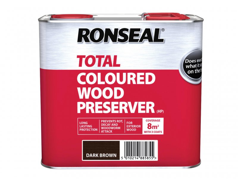 Ronseal Trade Total Wood Preserver Dark Brown 2.5 litre Main Image